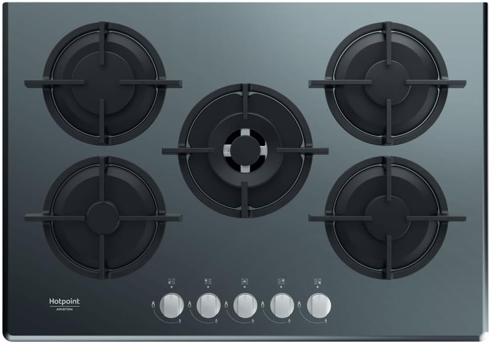 Hotpoint, Piano cottura a gas, 72S/MR, 73 cm, 1000 W, Nero