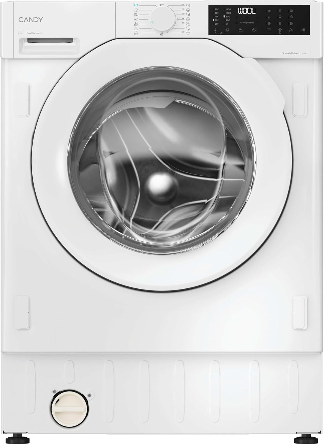 CANDY, Lavatrice, BC448M4D8J-S, 8 KG, 1400 Giri/min, 82 x 60 x 54 cm, Bianco, Wi-Fi, motore inverter