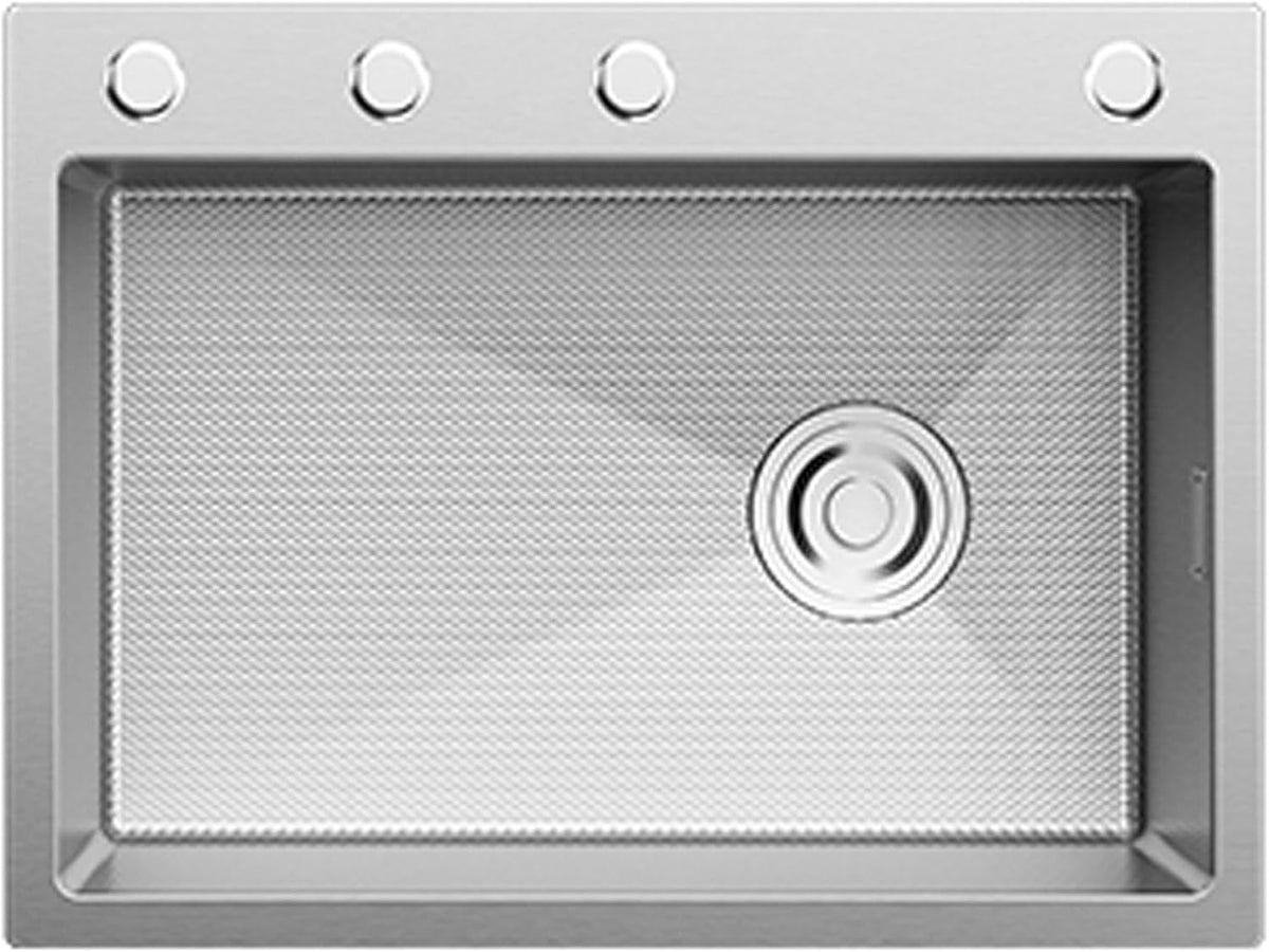WIQUYBML, Lavatrice, 45 cm, 22 cm, 8,66 pollici, Argento, acciaio inox
